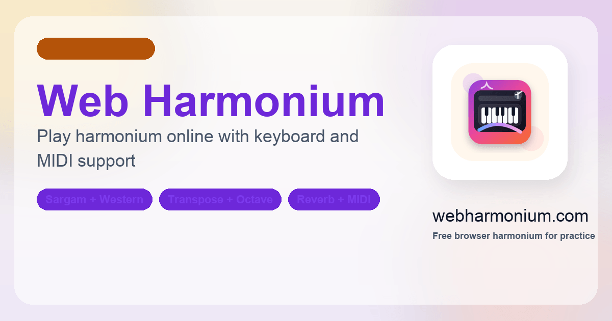 Free Online Harmonium | Play in Your Browser – Web Harmonium